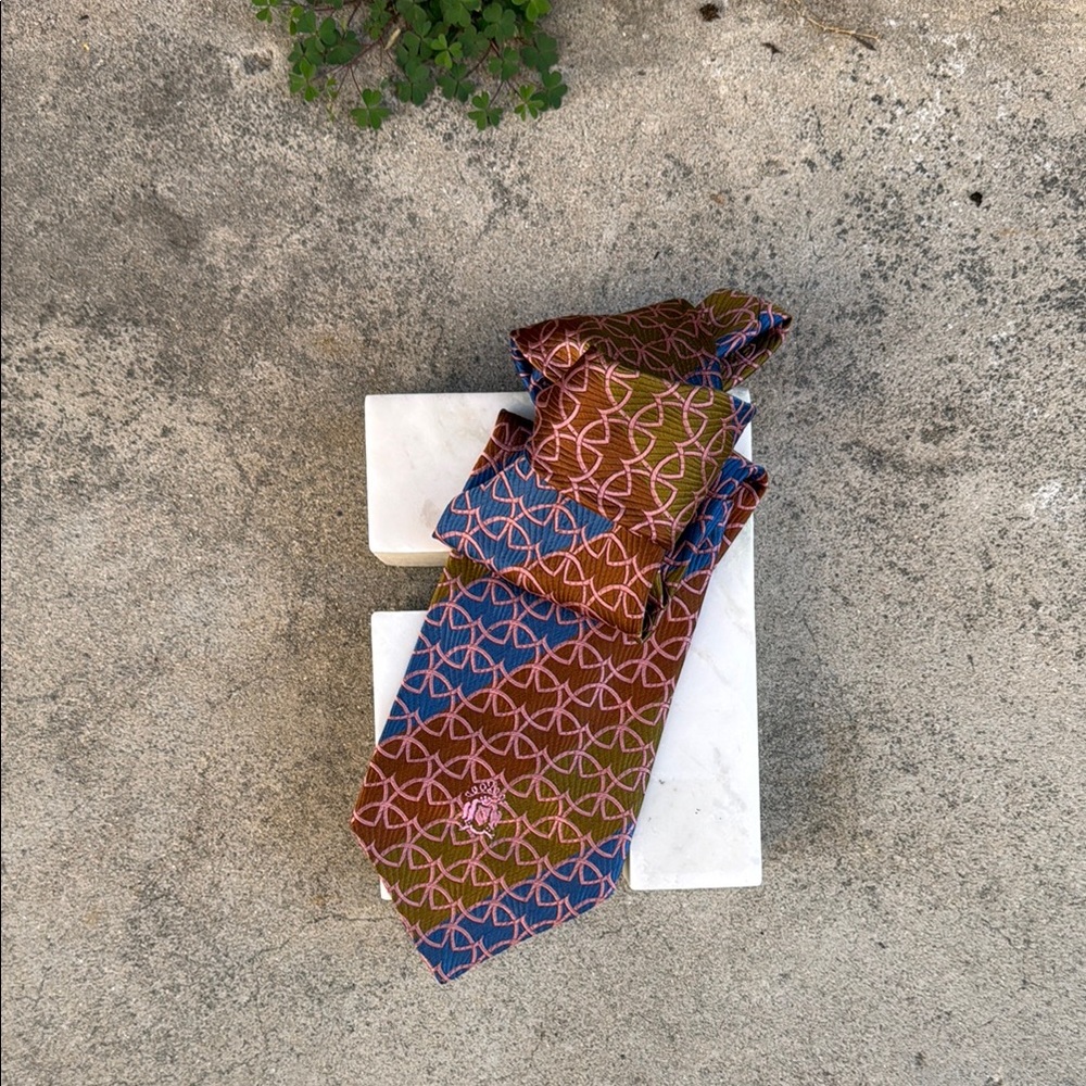 Vintage Multicolor Patterned Men's Tie